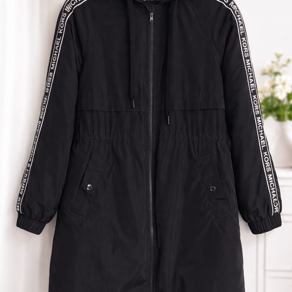 Michael Kors Black Utility Jacket with Logo Trim